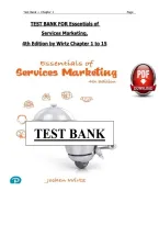Test Bank for Essentials of Services Marketing&comma; 4th Edition by Jochen Wirtz Chapters 1-15