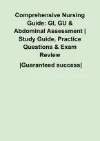Comprehensive Nursing Guide&colon; GI&comma; GU & Abdominal Assessment &vert; Study Guide&comma; Practice Questions & Exam Review