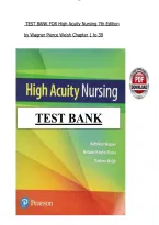 Test bank for high acuity nursing 7th edition By  wagner pierce welsh Chapters 1 to 39&period;&period;&period;Instant download&period;