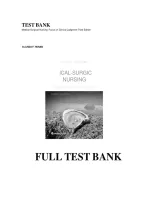 Test Bank - for Medical-Surgical Nursing Focus on Clinical Judgment Third Edition by LINDA F&period; HONAN&comma; All Chapters 1-56 Complete Guide A&plus;