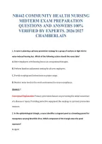 NR442 EXAM BUNDLE QUESTIONS WITH VERIFIED ANSWERS