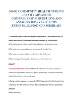 NR442 EXAM BUNDLE QUESTIONS WITH VERIFIED ANSWERS