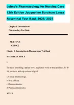 Test Bank For Lehne&rsquo;s Pharmacology for Nursing Care 12th Edition &vert; &NewLine;Jacqueline Rosenjack Burchum & Laura D&period; Rosenthal &vert; ISBN &NewLine;9780443107108 &vert; Chapters 1-113 