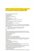 NURS 231 Final Exam Study Guide &lpar;Versions A & B&rpar; Actual Q&A- Portage Learning 2025-2026