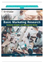 Complete Solution Manual for Basic Marketing Research&colon; Customer Insights and Managerial Action&vert;10th&NewLine;Edition &vert;by Tom Brown&vert;ISBN&colon; 9780357901847&NewLine; All 1-20 Chapters Covered With Questions&comma;Correct Answers Rationales And Case Study&period;&vert; Guaranteed Pass&period;