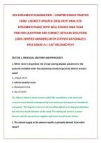 ICOI DIPLOMATE EXAMINATION &ndash; COMPREHENSIVE PRACTICE&NewLine;EXAM &vert; NEWEST UPDATED &lpar;2026-2027&rpar; FINAL ICOI&NewLine;DIPLOMATE EXAM&vert; WITH WELL REVISED HIGH YIELD&NewLine;PRACTICE QUESTIONS AND CORRECT DETAILED SOLUTIONS&NewLine;&lpar;100&percnt; VERIFIED ANSWERS&rpar; WITH CERTFIED RATIONALES&vert;&NewLine;PASS GRA