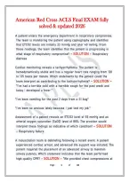 American Red Cross ACLS Final Exam &lpar;2026&rpar; &vert; Advanced Cardiac Life Support Practice Questions and Answers