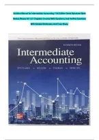 Complete Solution Manual for Intermediate Accounting&vert; 11th Edition &vert;David Spiceland Mark&NewLine;Nelson Wayne &vert;ISBN&colon; 9787300320991&vert;All 1-21 Chapters Covered With Questions And Verified Solutions&NewLine;With Detailed Rationales And Case Study&period;&vert;Guaranteed Pass&period;