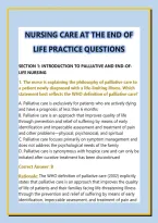 Title&colon; Nursing Care at the End of Life Practice Questions