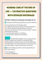 Title&colon; End-of-Life Nursing Care Practice Questions and Review