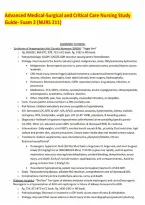 Advanced Medical-Surgical and Critical Care Nursing Study Guide&colon; Exam 2 &lpar;NURS 211&rpar;