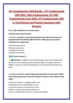 ATI Fundamentals &NewLine;CMS 2023&comma; CMS Fundamentals&comma; ATI CMS &NewLine;Fundamentals Exam 2025&comma; ATI Fundamentals CMS &NewLine;A&comma; Final Review and Practice Questions with &NewLine;Answers