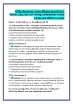 ATI Fundamentals Content Mastery Series Exam 1 &NewLine;Review 2026&sol;2027 &vert; RN Nursing Fundamentals Practice &NewLine;Questions & NCLEX Prep Guide 