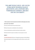 NSG 6005 WEEK 9 QUIZ&colon; ADVANCED&NewLine;ENDOCRINE PHARMACOLOGY&NewLine;QUESTIONS AND ANSWERS 100&percnt;&NewLine;VERIFIED BY EXPERTS&period; 2026&sol;2027&period;&NewLine;SOUTH UNIVERSITY