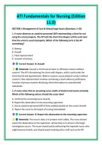 ATI Fundamentals for Nursing &lpar;Edition &NewLine;11&period;0&rpar; 