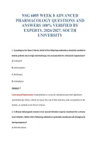 NSG 6005 EXAM BUNDLE QUESTIONS WITH VERIFIED ANSWERS