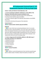 ATI Fundamentals Proctored Exam Q &vert; ATI &NewLine;Fundamentals Questions & Nursing Study Guide 