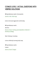 COMLEX LEVEL 1 ACTUAL QUESTIONS WITH&NewLine;VERIFIED SOLUTIONS&NewLine;