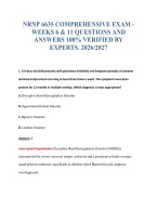 NRNP 6635 COMPREHENSIVE EXAM -&NewLine;WEEKS 6 & 11 QUESTIONS AND&NewLine;ANSWERS 100&percnt; VERIFIED BY&NewLine;EXPERTS&period; 2026&sol;2027