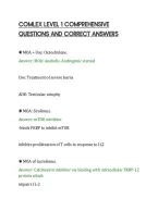 COMLEX LEVEL 1 COMPREHENSIVE&NewLine;QUESTIONS AND CORRECT ANSWERS&NewLine;