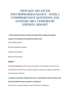 NRNP 6635 EXAM BUNDLE QUESTIONS WITH VERIFIED ANSWERS