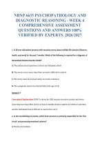 NRNP 6635 PSYCHOPATHOLOGY AND&NewLine;DIAGNOSTIC REASONING - WEEK 4&NewLine;COMPREHENSIVE ASSESSMENT&NewLine;QUESTIONS AND ANSWERS 100&percnt;&NewLine;VERIFIED BY EXPERTS&period; 2026&sol;2027