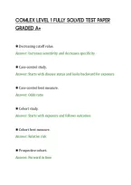 COMLEX LEVEL 1 FULLY SOLVED TEST PAPER&NewLine;GRADED A&plus;&NewLine;