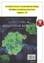Test Bank for Karp's Cell and Molecular Biology&comma; 9th Edition by Gerald Karp&comma; Janet Iwasa & Wallace Marshall &vert; Chapters 1-18 Complete &vert; Verified Questions & Answers &vert; Latest 2026 Update