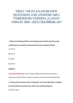 NR511 EXAM BUNDLE QUESTIONS WITH VERIFIED ANSWERS