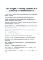 Epic Bridges Exam Prep A-graded 2024 &NewLine;questions and answers correct