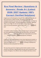 Eco Final Review &vert; Questions &&NewLine;Answers &vert; Grade A&plus;&vert; &lpar;Latest&NewLine;2026&sol; 2027 Update&rpar; 100&percnt;&NewLine;Correct &lpar;Verified Solutions&rpar;&NewLine;Imagine you are first flying from Churchill Falls to Montreal&comma; Canada&comma; and&NewLine;then continue on to Miami&comma; Florida&period; The pilots on both flights 