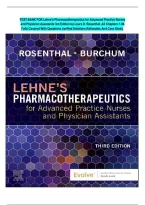 COMPLETE TEST BANK FOR Lehne's Pharmacotherapeutics for Advanced Practice Nurses&NewLine;and Physician Assistants &vert;3rd Edition&vert; by Laura D&period; Rosenthal &vert;ISBN 978-0323936064&NewLine;&vert;&comma;All Chapters 1-94&NewLine;Fully Covered With Questions Verified Solutions&comma;Rationales And
