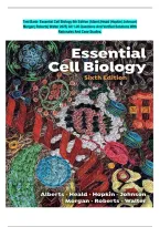 Complete Test Bank For Essential Cell Biology 6th Edition &lpar;Albert&comma;&vert;Heald &vert;Hopkin&vert; Johnson&vert;&NewLine;Morgan&vert; Roberts&vert; Walter 2025&rpar; All 1-20 Chapters Covered With Questions And Verified Solutions With&NewLine;Rationales And Case Studies&period;&vert;Guaranteed Pass&period;