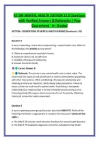 ATI RN MENTAL HEALTH EDITION 12&period;0 Questions &NewLine;with Verified Answers & Rationales &vert; Pass &NewLine;Guaranteed - A&plus; Graded