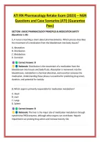 ATI RN Pharmacology Retake Exam &lpar;2023&rpar; &ndash; NGN &NewLine;Questions and Case Scenarios &lpar;ATI&rpar; &lpar;Guarantee &NewLine;Pass&rpar;