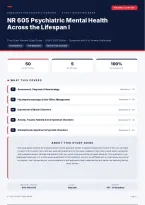 NR605 Psychiatric Mental Health Across the Lifespan I 2026&sol;2027 &ndash; Questions and Answers &vert; 100&percnt; Verified &vert; Latest Version &vert; Complete Verified Answers &ndash; Pass Guaranteed &ndash; A&plus; Graded 