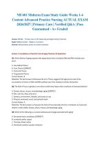 NR 601 Midterm Exam Study Guide Weeks 1-4 Content Advanced Practice Nursing ACTUAL EXAM 2026&sol;2027 &vert; Primary Care &vert; Verified Q&A &vert; Pass Guaranteed - A&plus; Graded&NewLine;&NewLine;