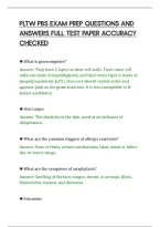 PLTW PBS EXAM PREP QUESTIONS AND&NewLine;ANSWERS FULL TEST PAPER ACCURACY&NewLine;CHECKED