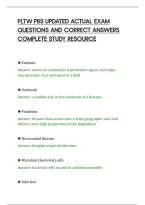 PLTW PBS UPDATED ACTUAL EXAM&NewLine;QUESTIONS AND CORRECT ANSWERS&NewLine;COMPLETE STUDY RESOURCE