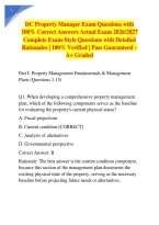 DC Property Manager Exam Questions with 100&percnt; Correct Answers Actual Exam 2026&sol;2027 Complete Exam-Style Questions with Detailed Rationales &vert; 100&percnt; Verified &vert; Pass Guaranteed &ndash; A&plus; Graded