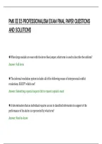 PMK EE E5 PROFESSIONALISM EXAM FINAL PAPER QUESTIONS&NewLine;AND SOLUTIONS