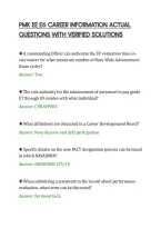 PMK EE E6 CAREER INFORMATION ACTUAL&NewLine;QUESTIONS WITH VERIFIED SOLUTIONS&NewLine;