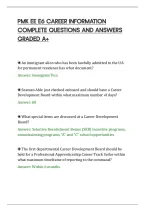 PMK EE E6 CAREER INFORMATION&NewLine;COMPLETE QUESTIONS AND ANSWERS&NewLine;GRADED A&plus;