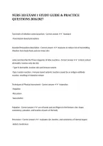 NURS 333 EXAM 1 STUDY GUIDE & PRACTICE QUESTIONS 2026&sol;2027
