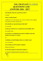 NSG 320 EXAM 1 &NewLine;QUESTIONS AND &NewLine;ANSWERS 2026 - 2027 