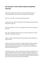 NSG 333 EXAM 1 STUDY GUIDE & PRACTICE QUESTIONS 2026&sol;2027