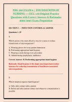NSG 300 EXAM 2 &vert; FOUNDATIONS OF &NewLine;NURSING &mdash; GCU 150 Original Practice &NewLine;Questions with Correct Answers & Rationales &NewLine;2026&sol;2027 Exam Preparation