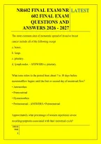 NR602 FINAL EXAM&sol;NR &NewLine;602 FINAL EXAM &NewLine;QUESTIONS AND &NewLine;ANSWERS 2026 - 2027