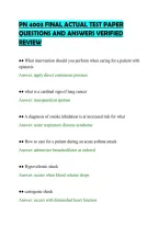 PN 4003 FINAL ACTUAL TEST PAPER&NewLine;QUESTIONS AND ANSWERS VERIFIED&NewLine;REVIEW