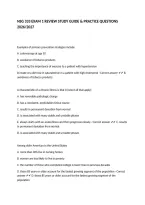 NSG 333 EXAM 1 REVIEW STUDY GUIDE & PRACTICE QUESTIONS 2026&sol;2027